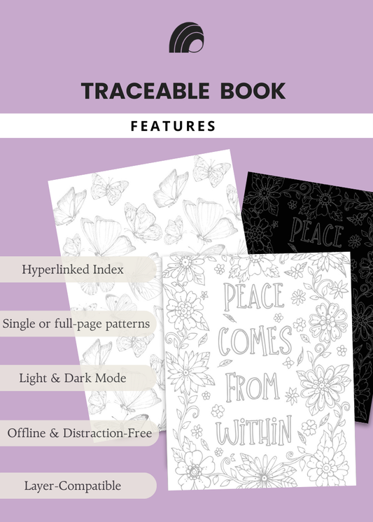 ✏️ 90+ Traceable Book – Light & Dark Mode