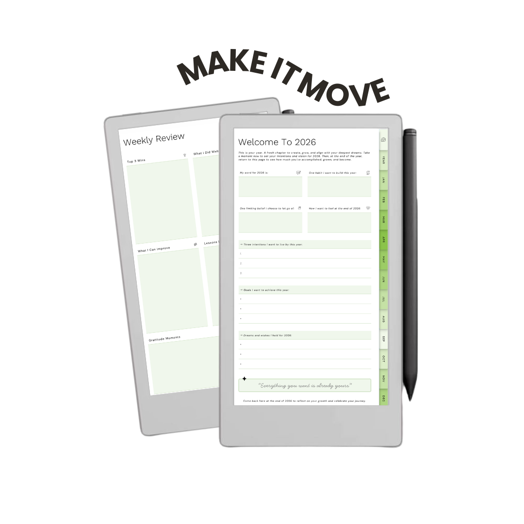 Make it MOVE | Pro Paper Flow Digital Planner for reMarkable 2026