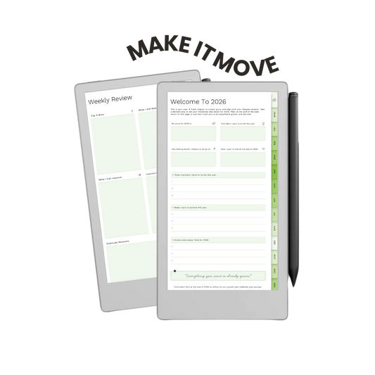 Make it MOVE | Pro Paper Flow Digital Planner for reMarkable 2026