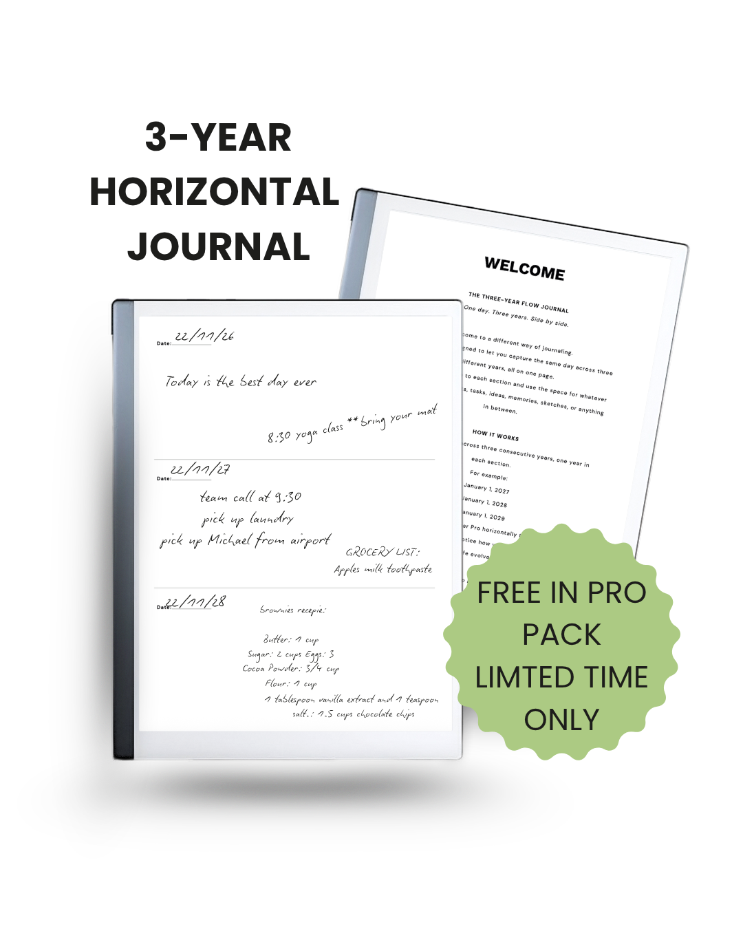 3-Year Horizontal Flow Journal