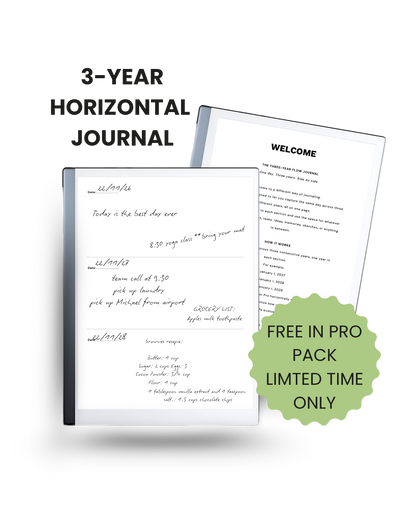 3-Year Horizontal Flow Journal