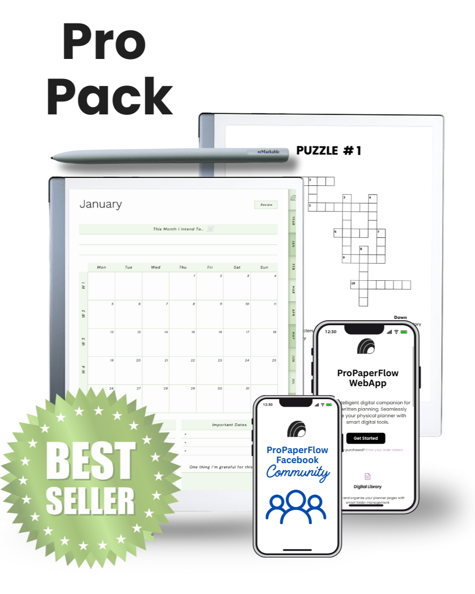 ProPaperFlow Digital Planner for reMarkable 2026